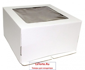Коробка для торта 30х30х13 с окном