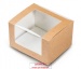 Коробка картонная крафт с окном, 13х11х8 см