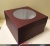 Коробка для торта 30х30х19 с окном - бордовая
